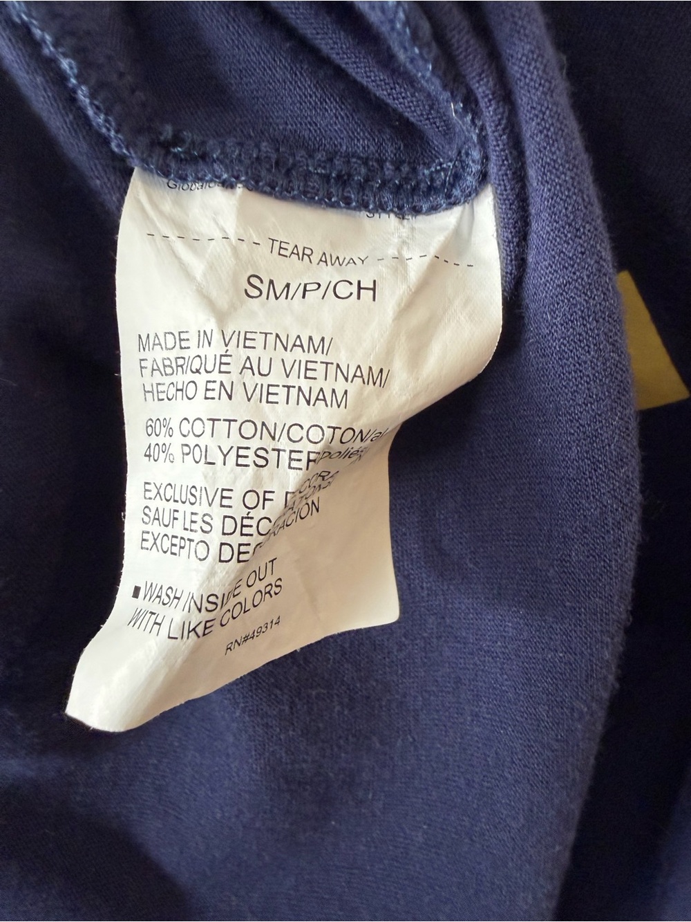 Under Armour Navy and Gold Notre Dame Irish Long Sleeve Raglan Tee - Picture 5 of 5